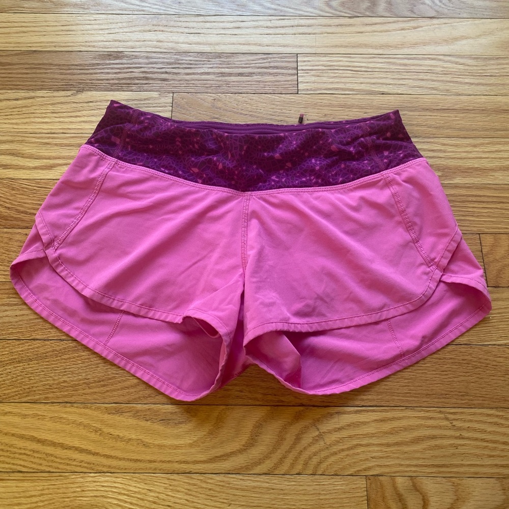 Pink lululemon shorts size 4